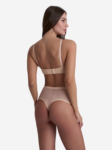 Bye Bra Shapingslip 'Forming Tulle Mid Waist Thong' in Beige