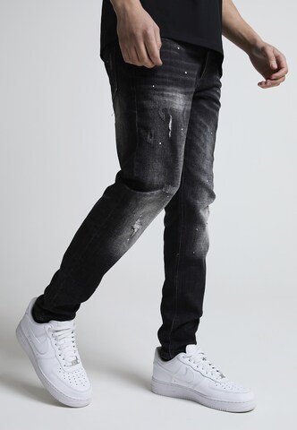 Alessandro Zavetti Slimfit Jeans 'Leonelli' in Zwart