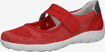 REMONTE Ballet Flats with Strap in Red: front