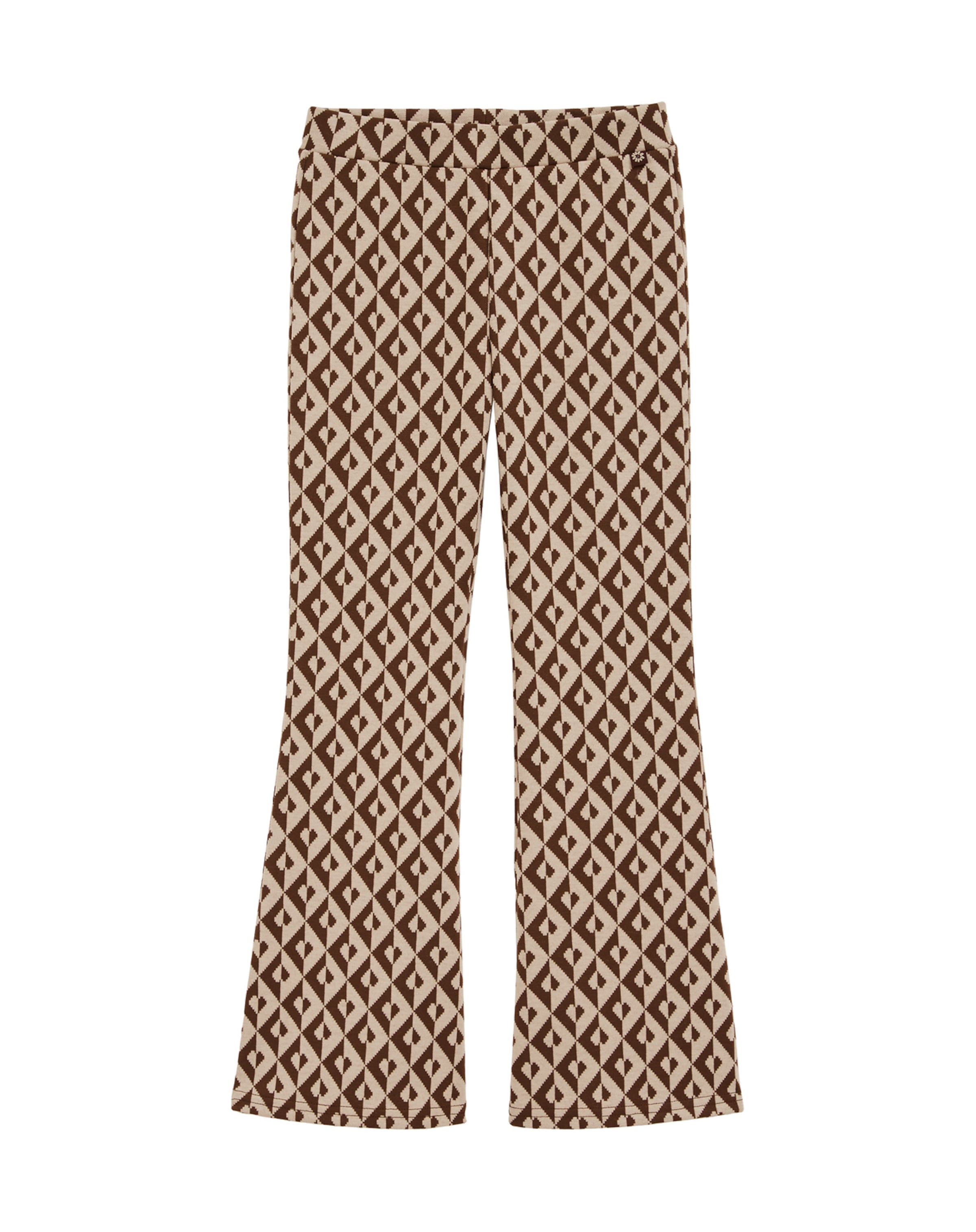 WE Fashion Расклешенный Леггинсы в Бежевый: спереди