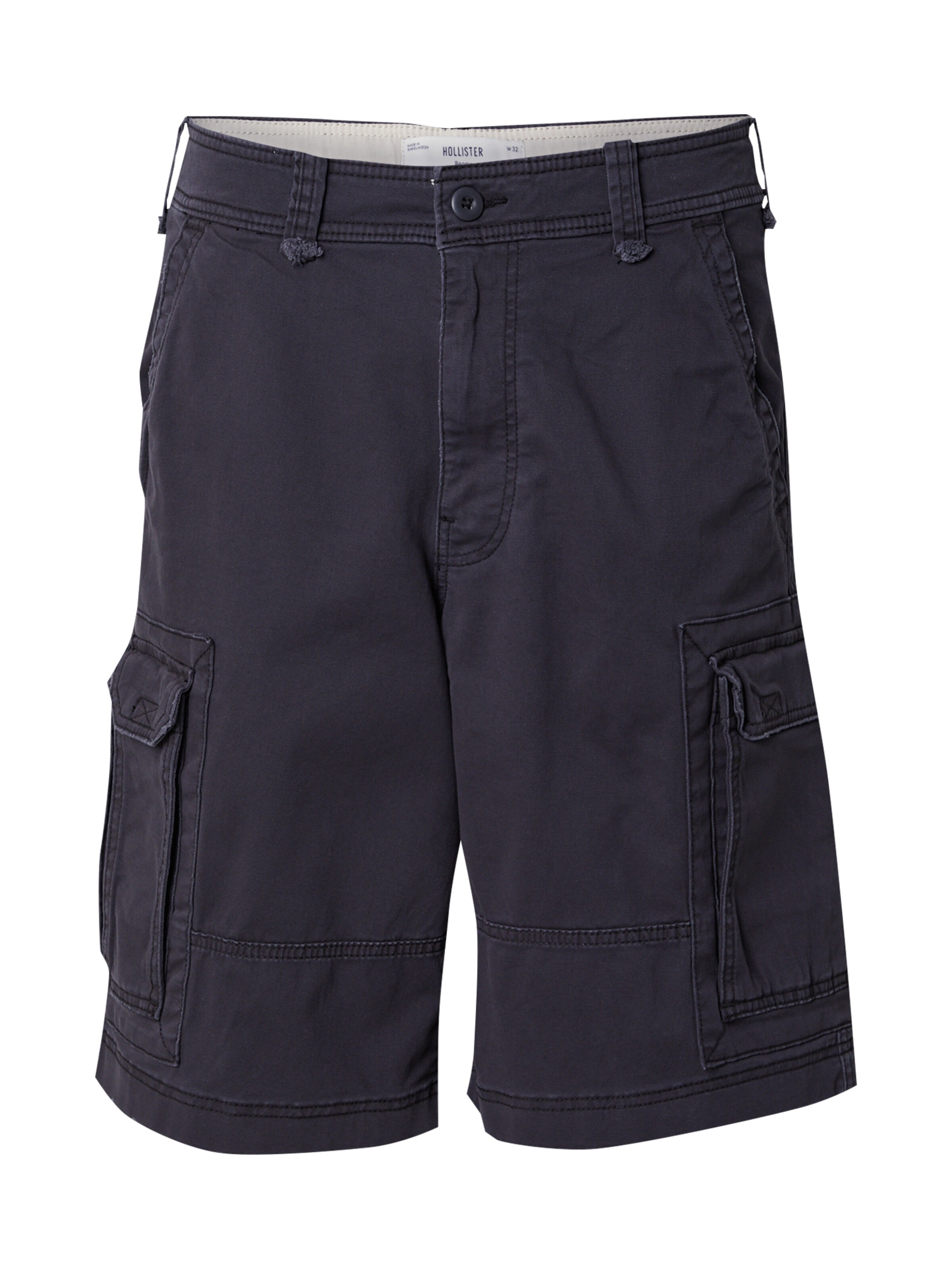 HOLLISTER Baggy Παντελόνι cargo σε μαύρο: μπροστά