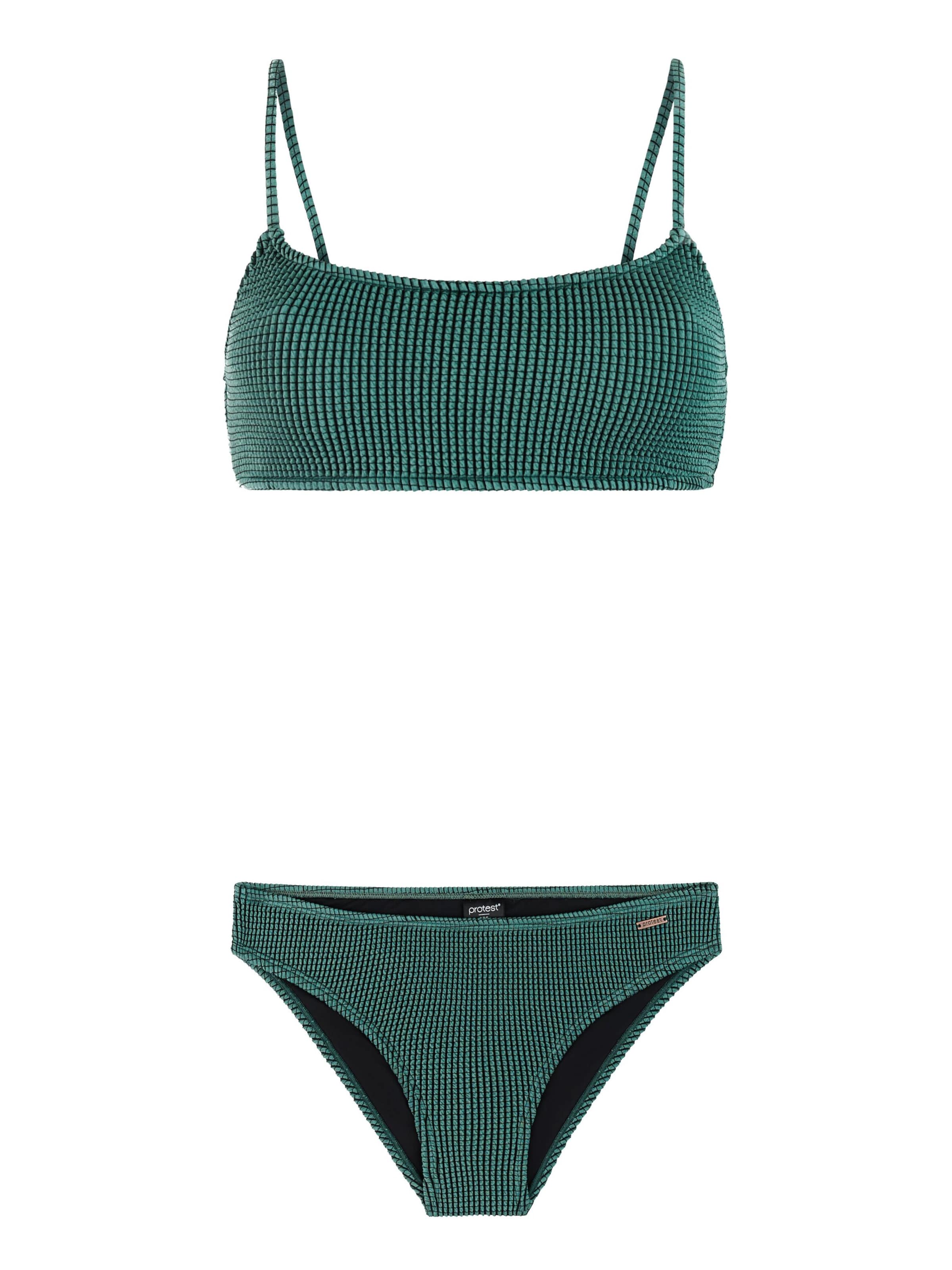 PROTEST Bustier Bikini 'PRTJag' in Grün: Vorderseite