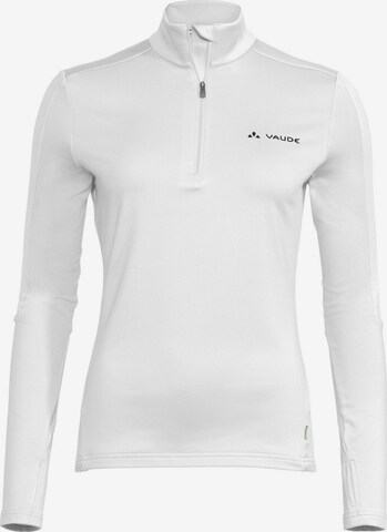 VAUDE Athletic Sweater 'Livigno' in White: front