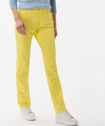 BRAX Slim fit Pants 'Mary' in Yellow: front