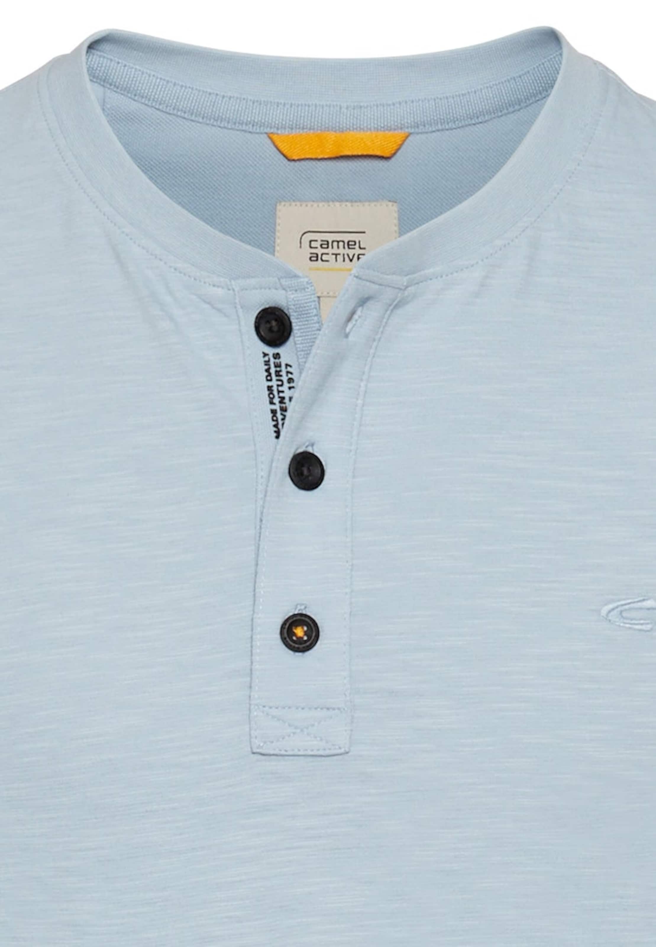 CAMEL ACTIVE Koszulka 'Henley' w kolorze niebieski