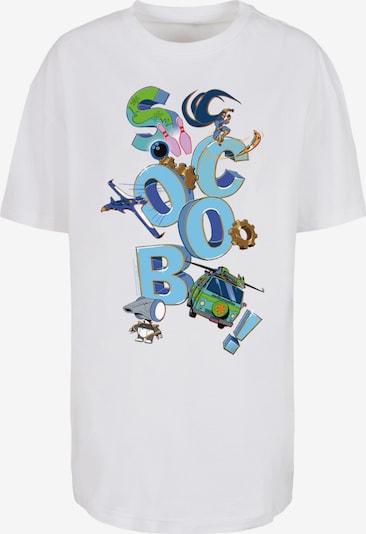 F4NT4STIC T-shirt oversize en bleu clair / marron / vert / blanc, Vue avec produit