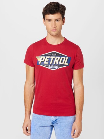 T-Shirt Petrol Industries en rouge : devant