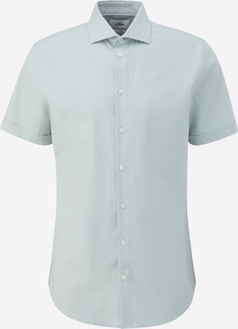 Coupe slim Chemise s.Oliver BLACK LABEL en vert : devant