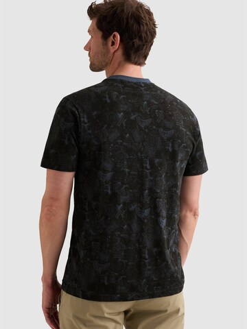 PME Legend Koszulka 'T-shirt in slub jersey with subtle allover print' w kolorze niebieski