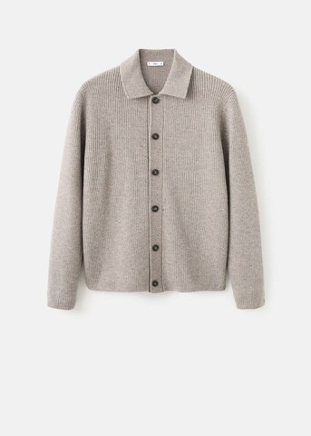 MANGO MAN Strickjacke 'Dina' in Braun