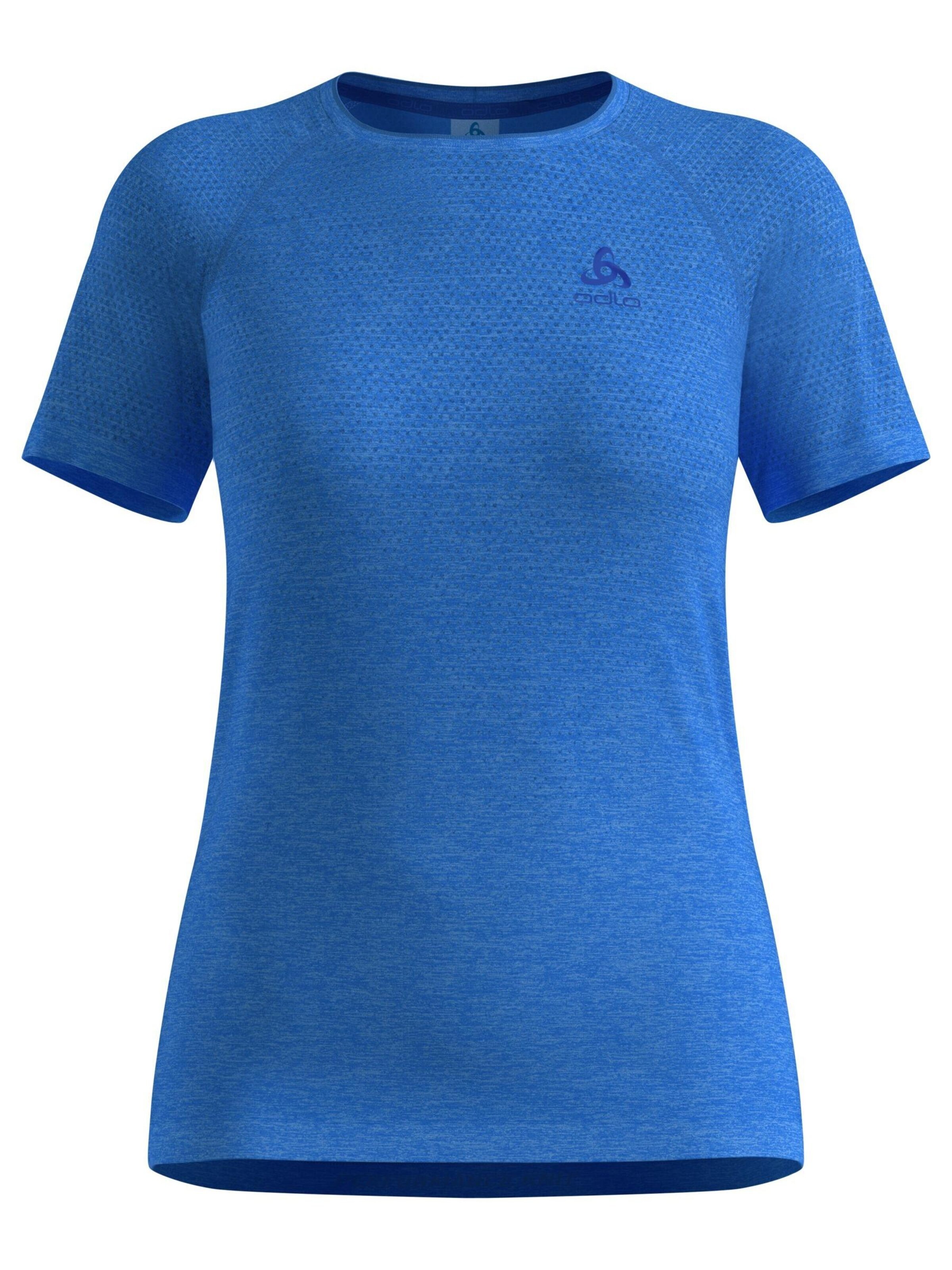 ODLO Functioneel shirt 'ESSENTIAL SEAMLESS' in Blauw: voorkant
