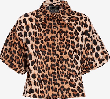 faina - Blusa en marrón: frente