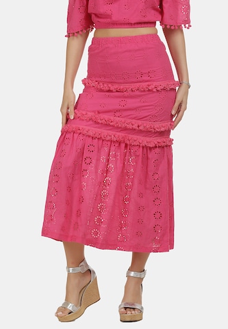 IZIA Skirt in Pink: front