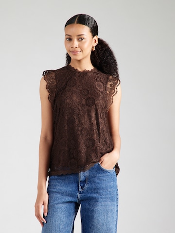 Chemisier 'PCOLLINE' PIECES en marron : devant