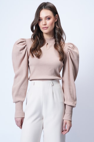 Trend Alaçatı Stili Bluza | bež barva