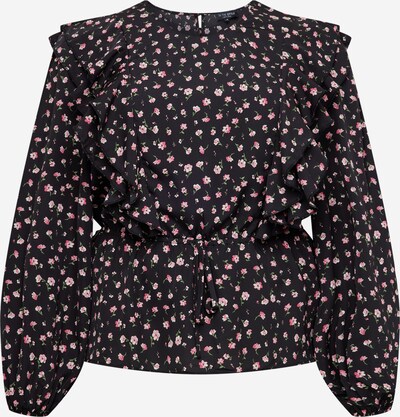 In The Style Curve Bluse 'DANI' in grün / pink / schwarz / weiß, Produktansicht