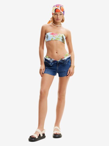 jauktas krāsas Desigual Bandeau Bikini augšdaļa