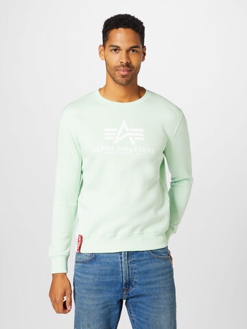 ALPHA INDUSTRIES Sweatshirt in Groen: voorkant