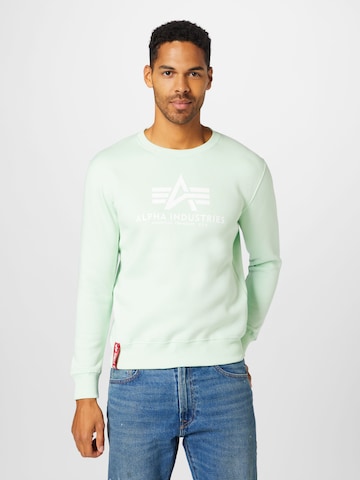 ALPHA INDUSTRIES Sweatshirt in Green: front