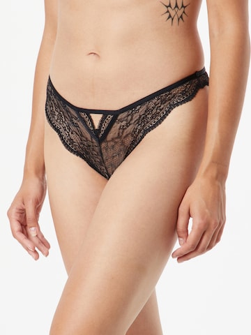 Hunkemöller - Tanga 'Isabelle' en negro: frente