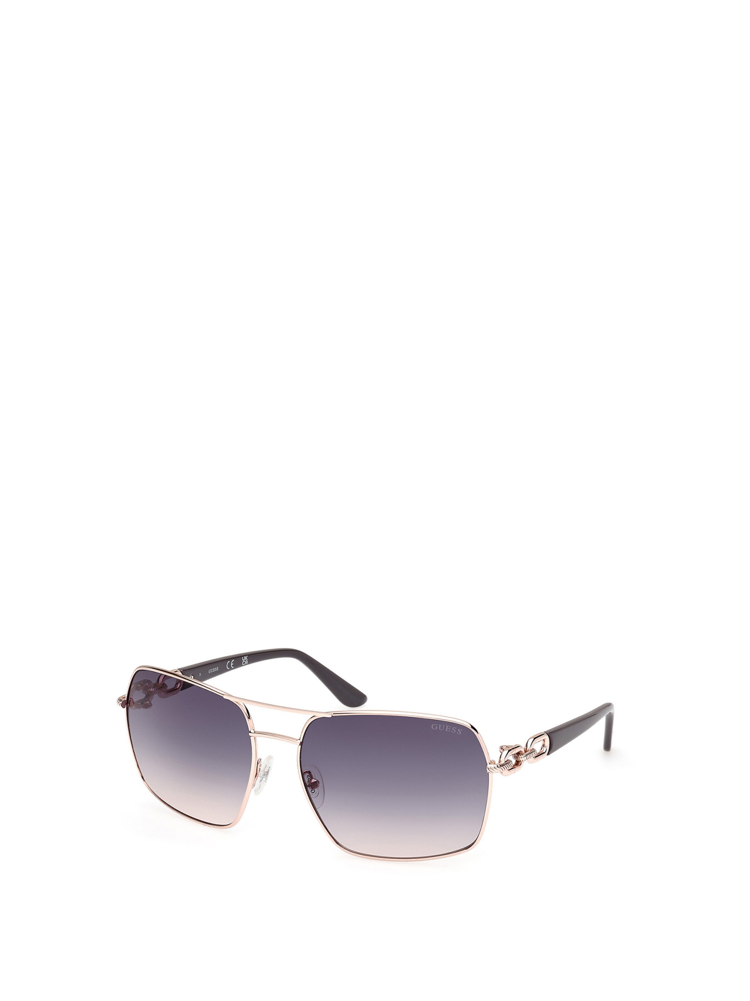 Lunettes de soleil GUESS en or : devant