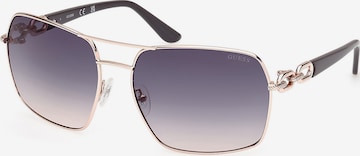 Lunettes de soleil GUESS en or : devant