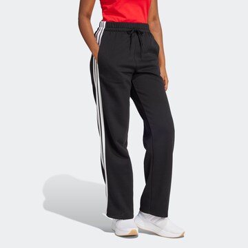 ADIDAS SPORTSWEAR Loose fit Sports trousers in Black: front