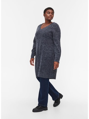 Zizzi Knitted dress 'MVILMAS' in Blue