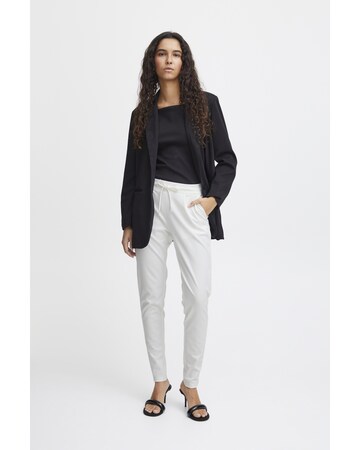 Effilé Pantalon à pince ' Kate ' ICHI en blanc