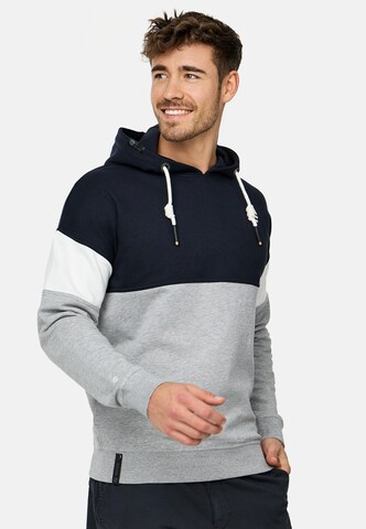 INDICODE JEANS Sweatshirt 'Ziggy' in Grau: Vorderseite