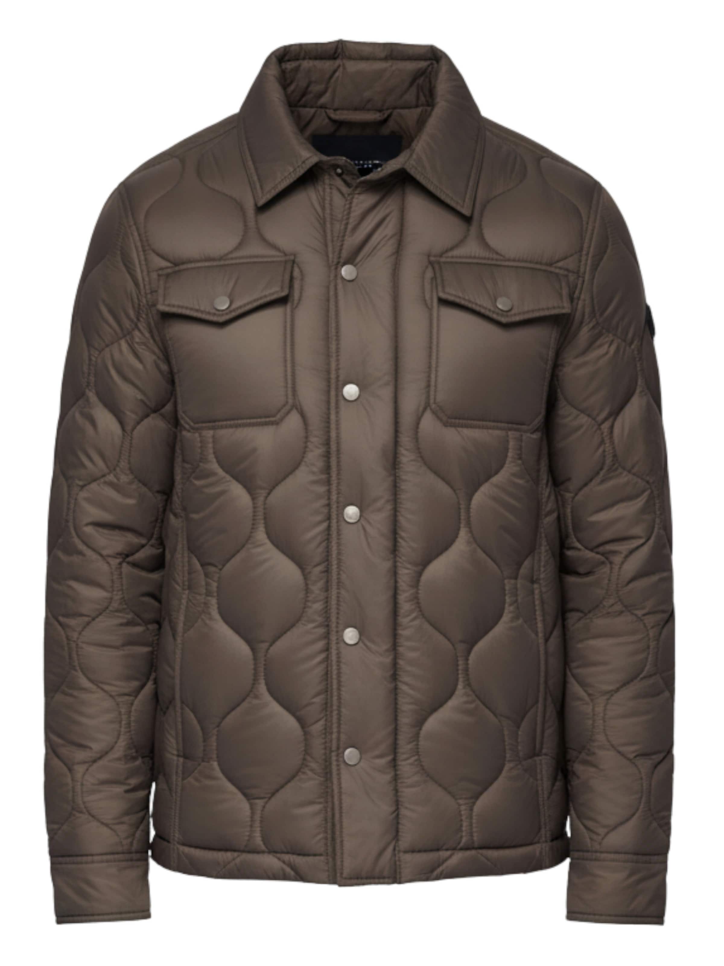 Veste mi-saison Ombre en marron : devant