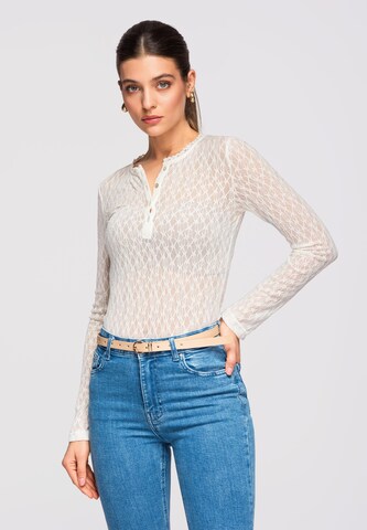 Ombre Blouse 'OW-TS-E0013' in Wit: voorkant