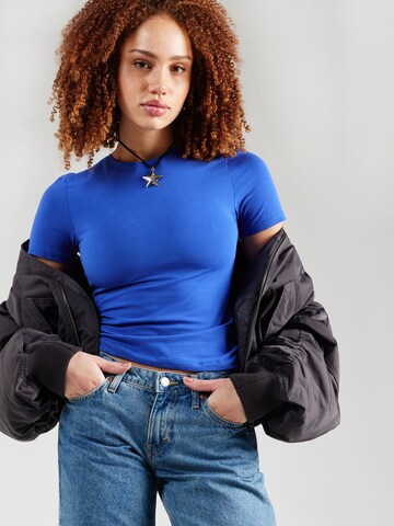 zils WEEKDAY T-Krekls: no priekšpuses