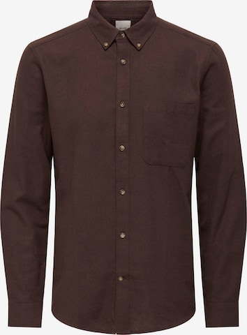 Camicia 'ONSGudmund' di Only & Sons in marrone: frontale