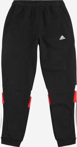 ADIDAS SPORTSWEAR Tapered Workout Pants 'Tiberio' in Black: front