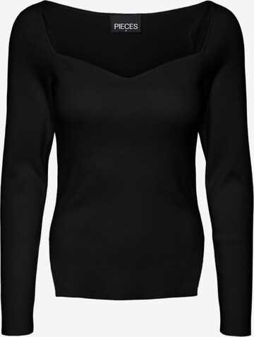 PIECES Sweater 'Julle' in Black: front