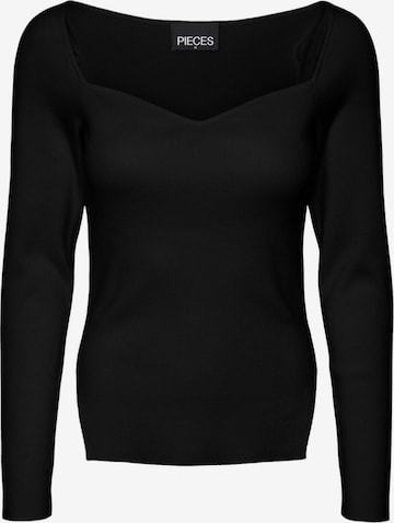 PIECES Sweater 'Julle' in Black: front