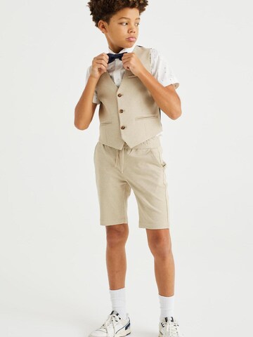 WE Fashion Slimfit Shorts in Beige