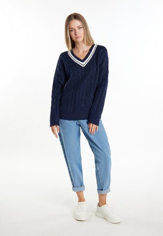 DreiMaster Maritim Pullover 'Boundry' in Blau