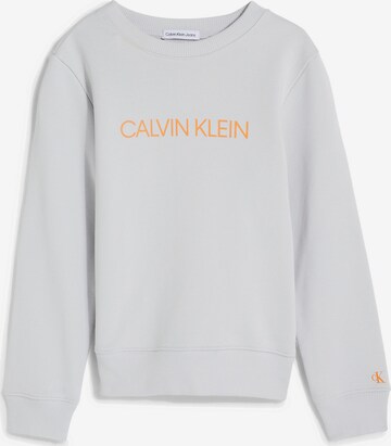 Calvin Klein Jeans Sweatshirt in Grijs: voorkant