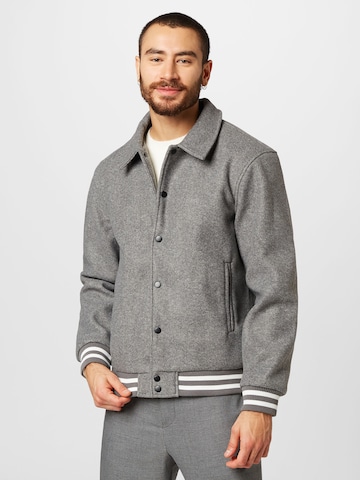 BURTON MENSWEAR LONDON Jacke 'Varsity' in Grau: predná strana