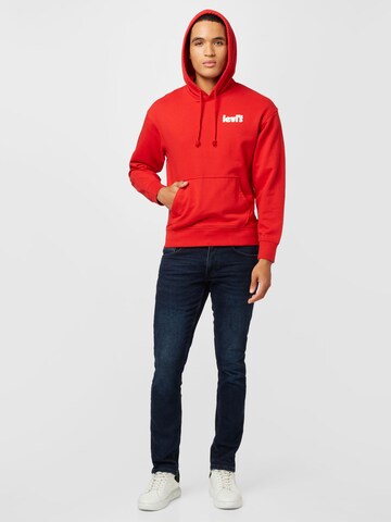 LEVI'S ® Regular Fit Sweatshirt 'Relaxed Graphic Hoodie' in Rot