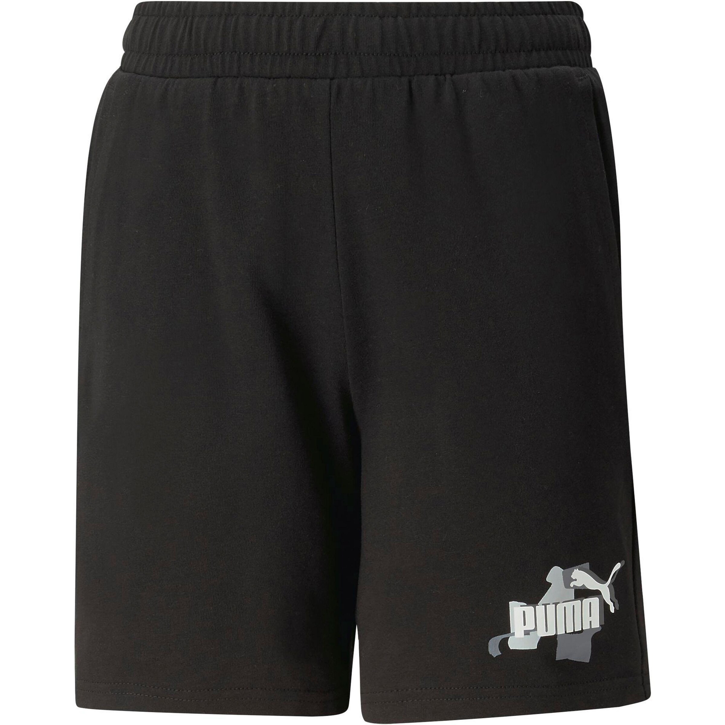 PUMA Regular Pants in Black: front
