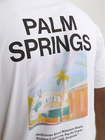 JACK & JONES T-Shirt 'Aruba Landscape' in Weiß