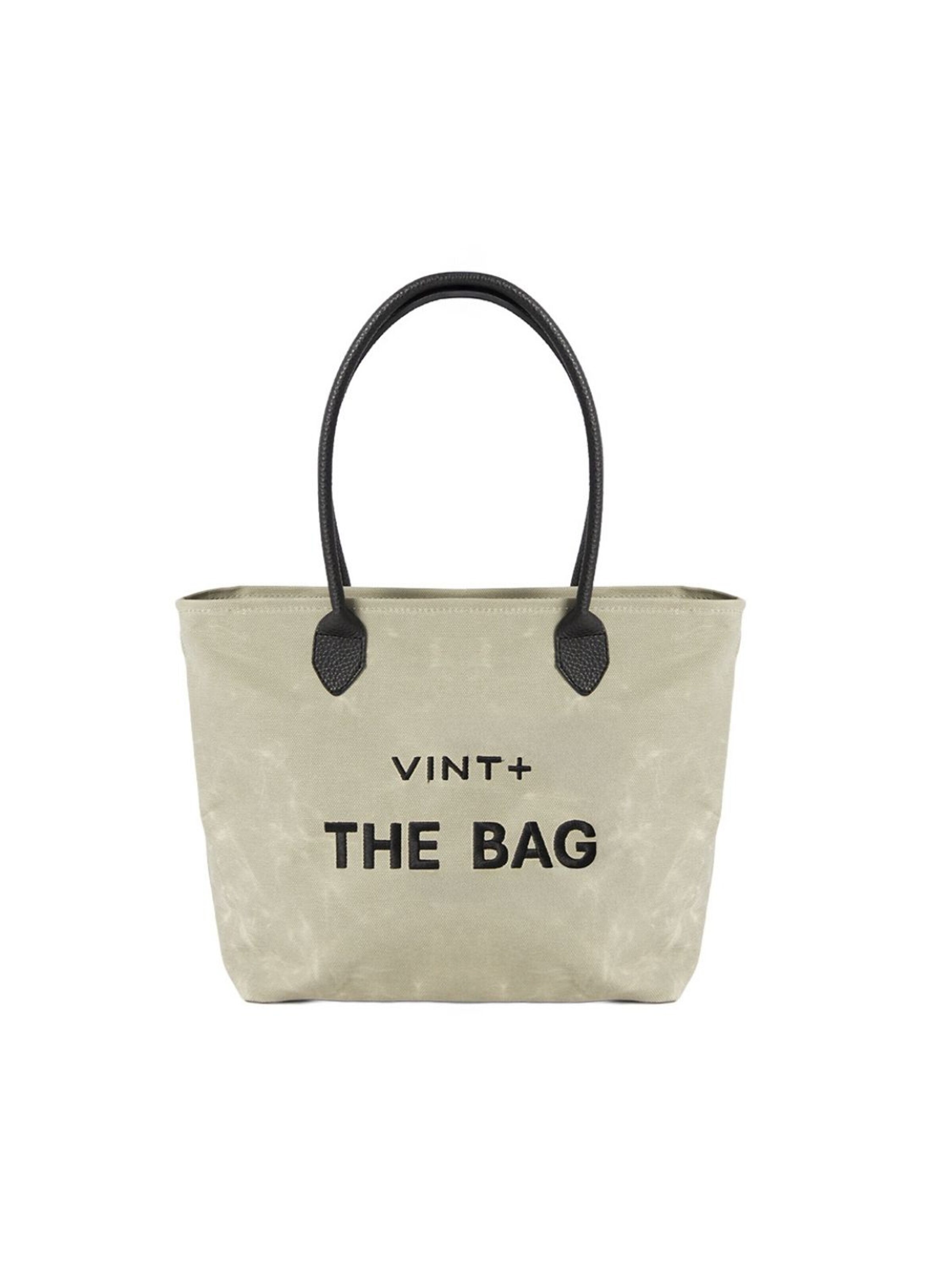 VINT+ Handbag 'Fine Bag Big' in Grey: front