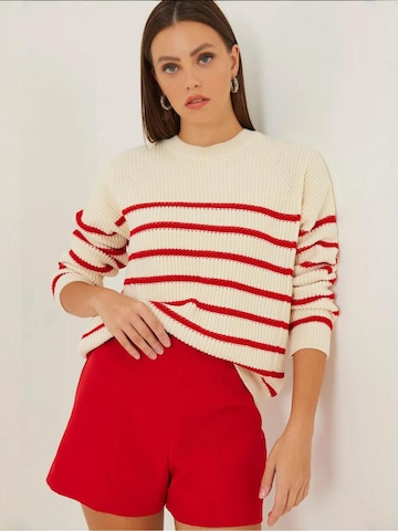 Bianco Lucci Pulover 'Pullover' | bež barva: sprednja stran