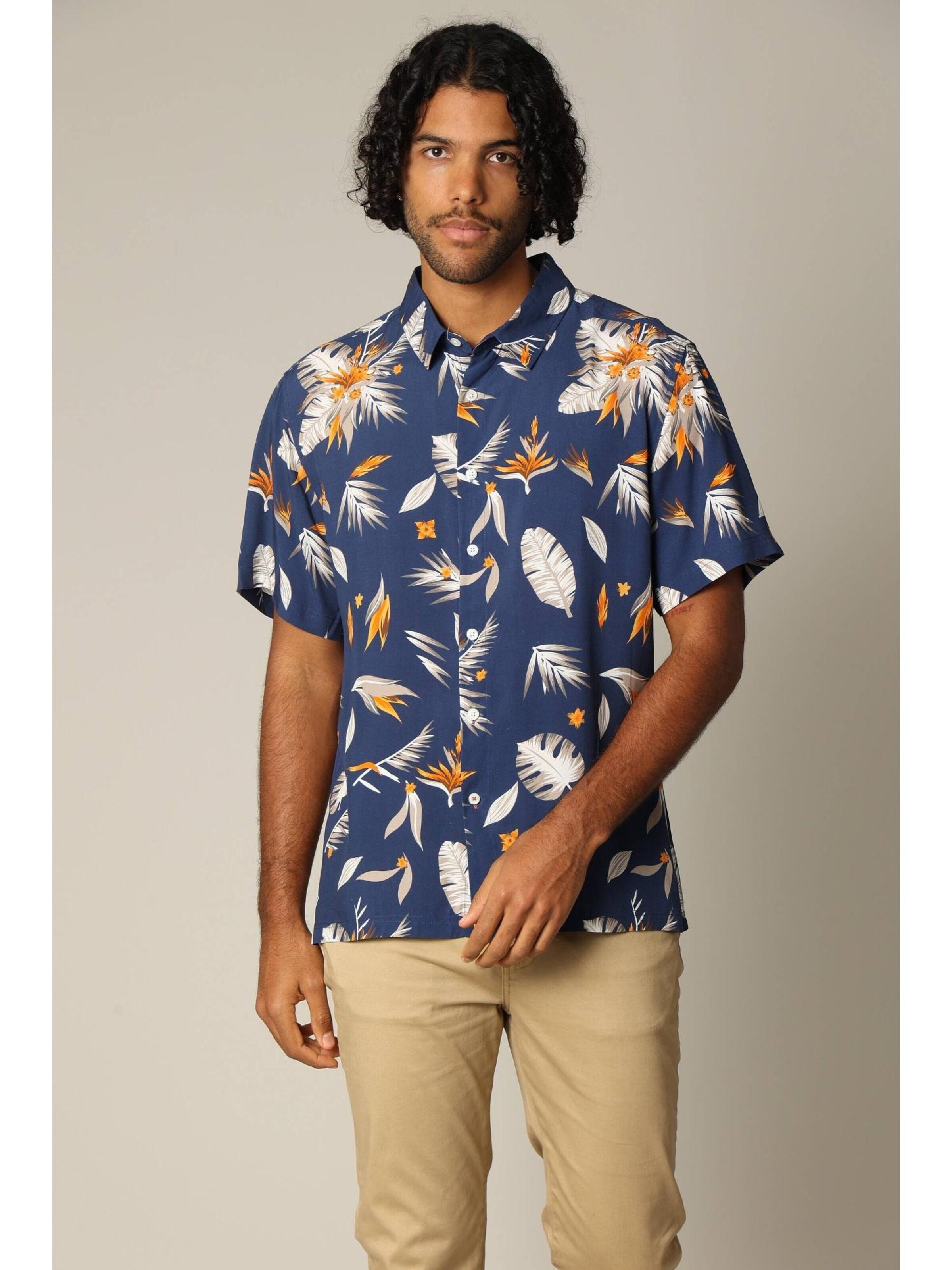 Coupe regular Chemise 'Pearl' Deeluxe en bleu