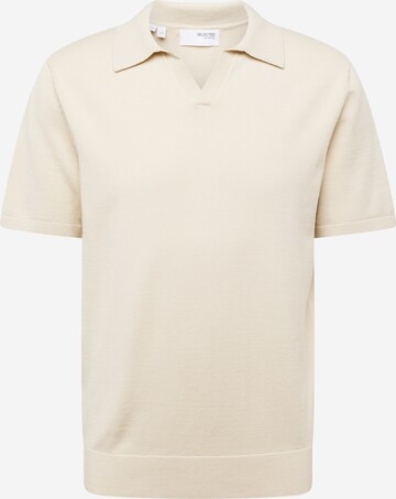 SELECTED HOMME Trui 'Teller' in Beige: voorkant