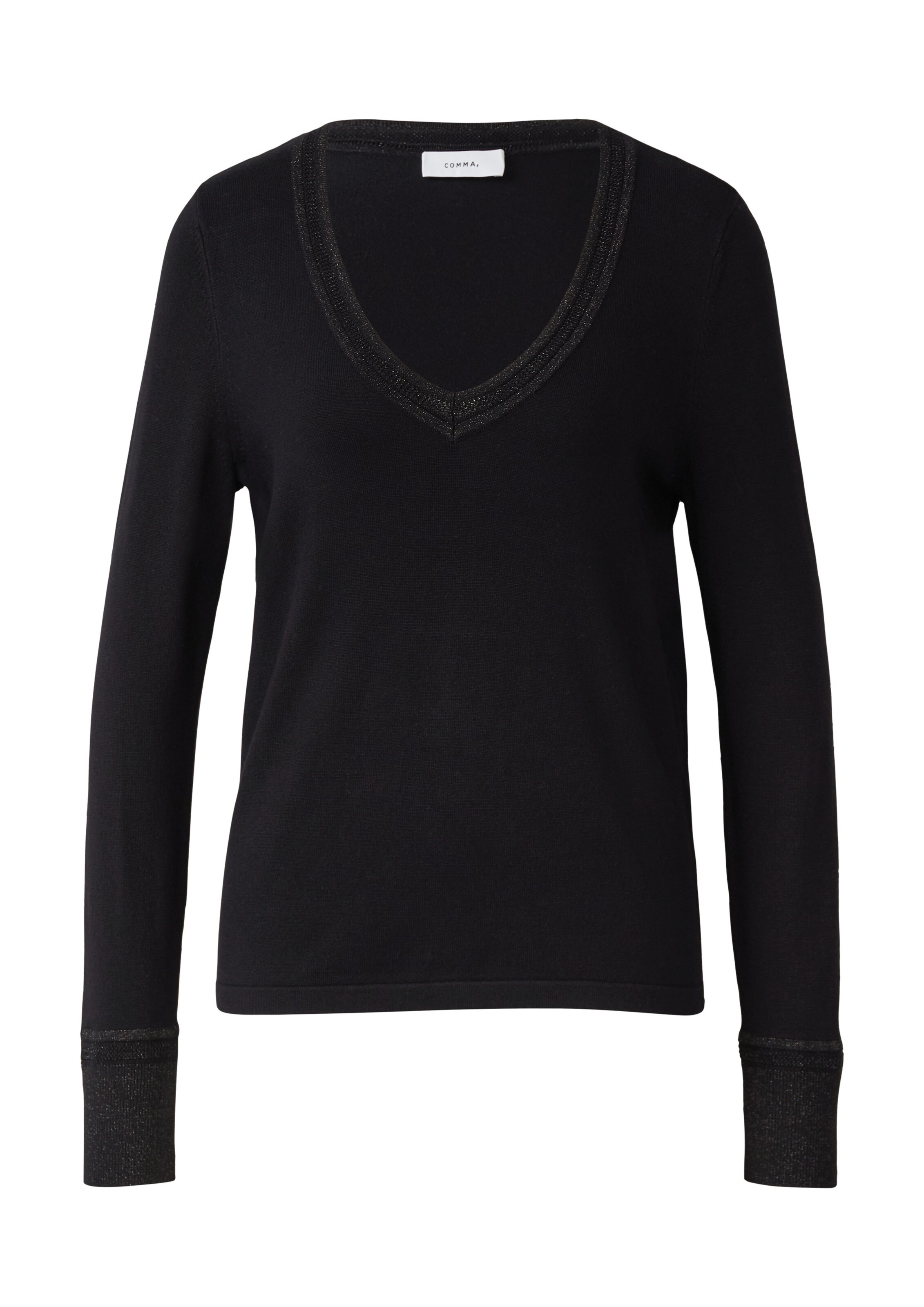 COMMA Pullover in Schwarz: Vorderseite