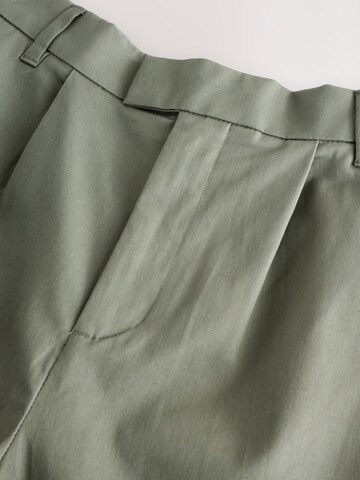 Next - Tapered Calças com pregas em verde